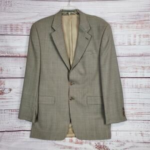 Lauren Ralph Lauren Wool Herringbone Size 42L Sport Coat Check Suit Blazer Flaw
